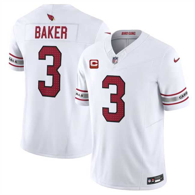 Men & Women & Youth Arizona Cardinals #3 Budda Baker White 2024 F.U.S.E. With 4-Star C Patch Vapor Untouchable Limited Stitched Jersey,We sell and wholesale Men & Women & Youth Arizona Cardinals #3 Budda Baker White 2024 F.U.S.E. With 4-Star C Patch Vapor Untouchable Limited Stitched Jersey on line form chian!